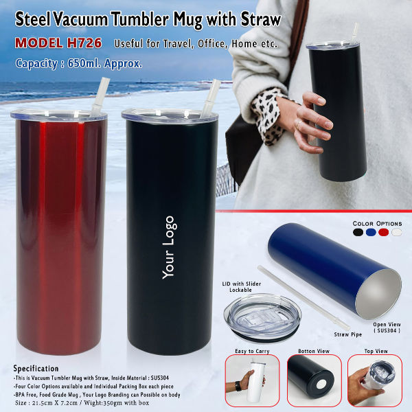 Vacuum Mug With Straw