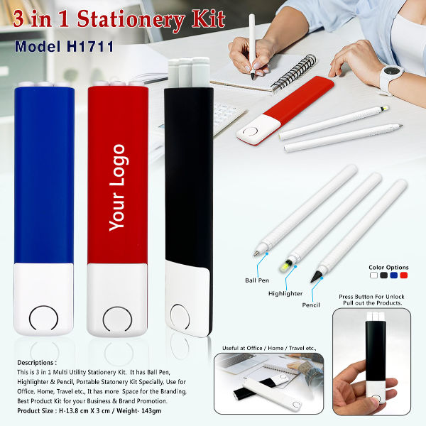 3 In 1 Stationery Kit