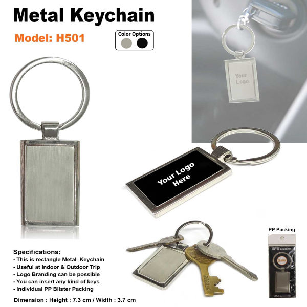 Metal Keychain Square Shape