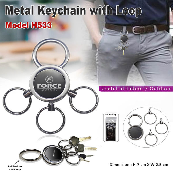 Metal Keychain With Loop