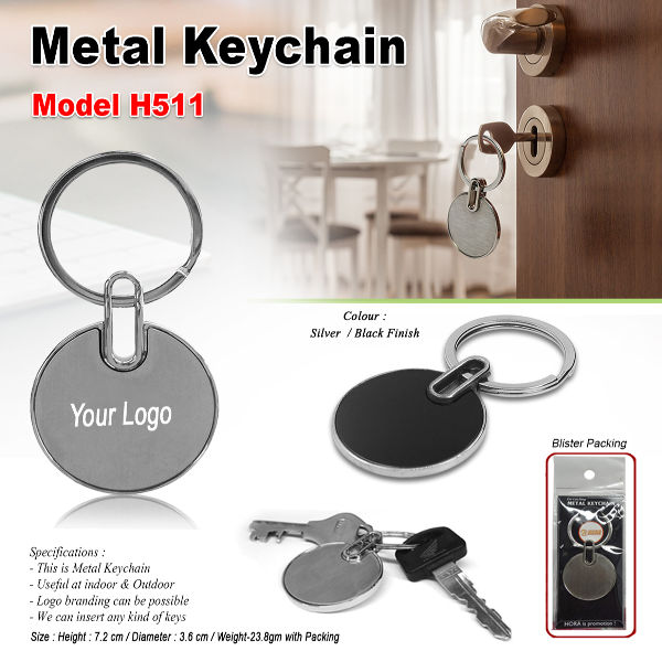 Round Metal Keychain
